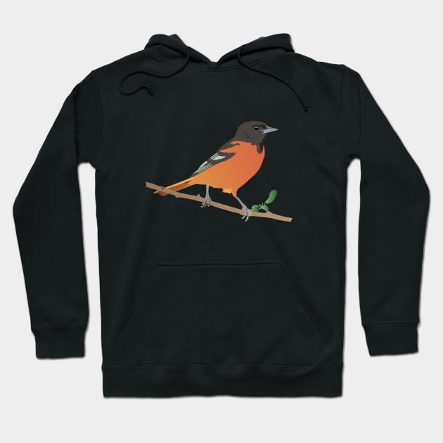 Baltimore Oriole Bird Hoodie by NorseTech